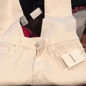 Mother cream jeans
